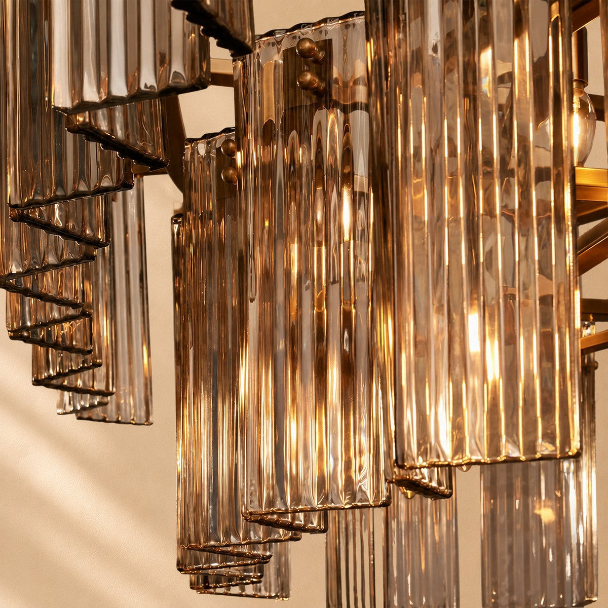 Norris Art Glass Linear Chandelier