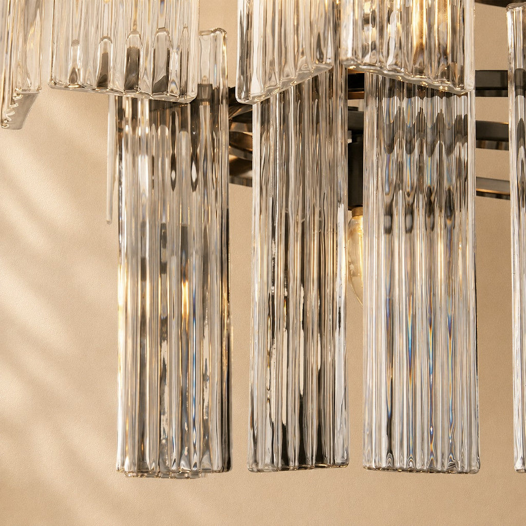 Norris Art Glass Linear Chandelier