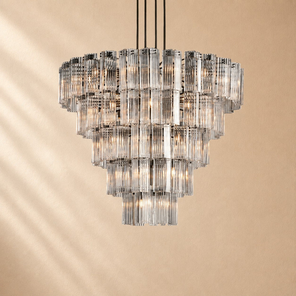 Norris Art Glass Round Chandelier 60"