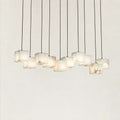 Nura Cube Natural Alabaster 10-Light Linear Pendant 46"W