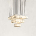 Nura Cube Natural Alabaster 36-Light Square Chandelier 27"W