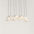 Nura Cube Natural Alabaster 8-Light Linear Pendant 36"W