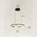 Orbital Cluster Alabaster 6-Light Chandelier 27"D