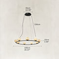 Orbital Cluster Alabaster 9-Light Chandelier 39"D