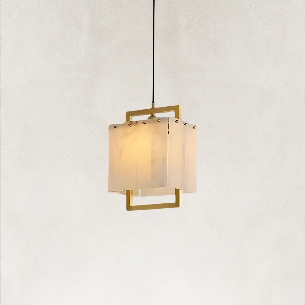 Orivan Alabaster 1-Light Cluster Dome Chandelier 12"D