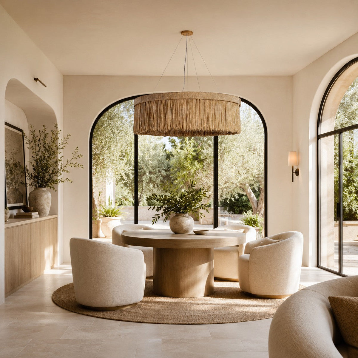 Pater Jute Fringe Round Chandelier