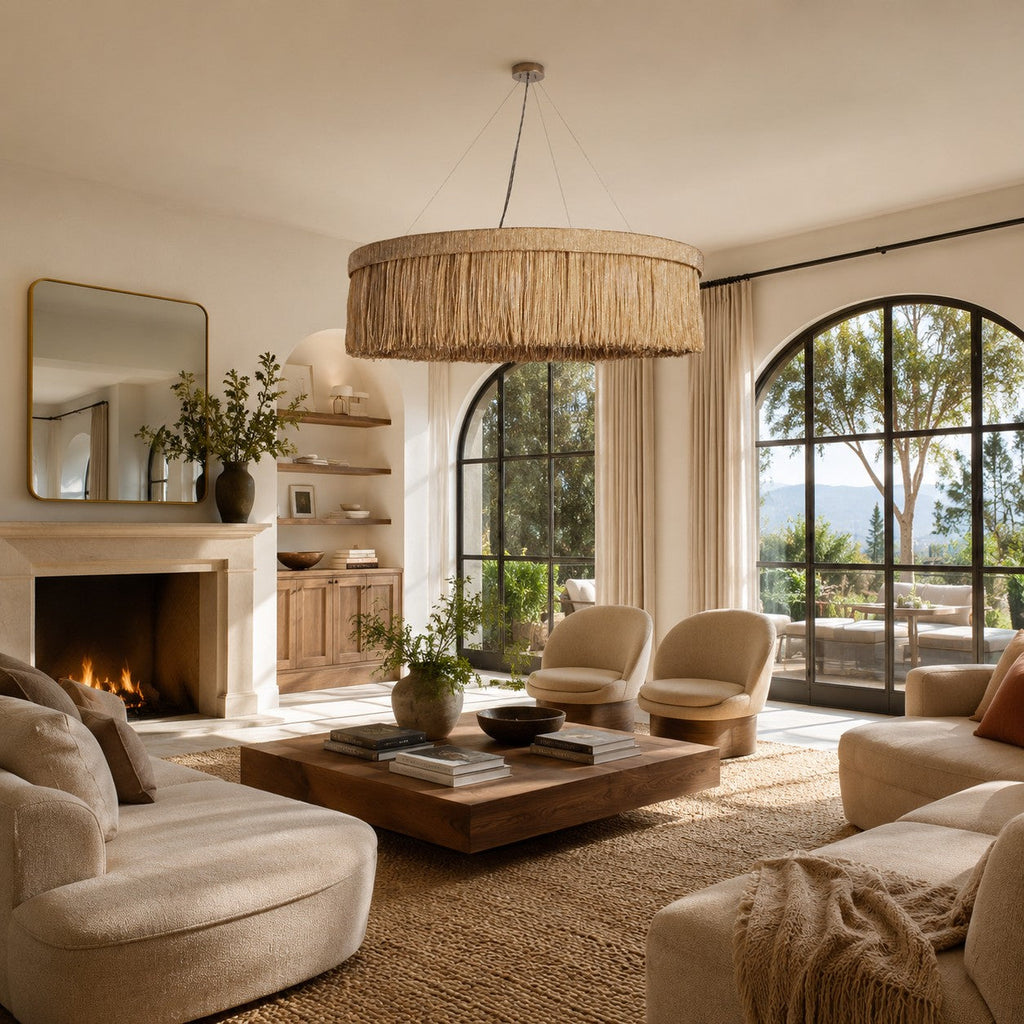 Pater Jute Fringe Round Chandelier