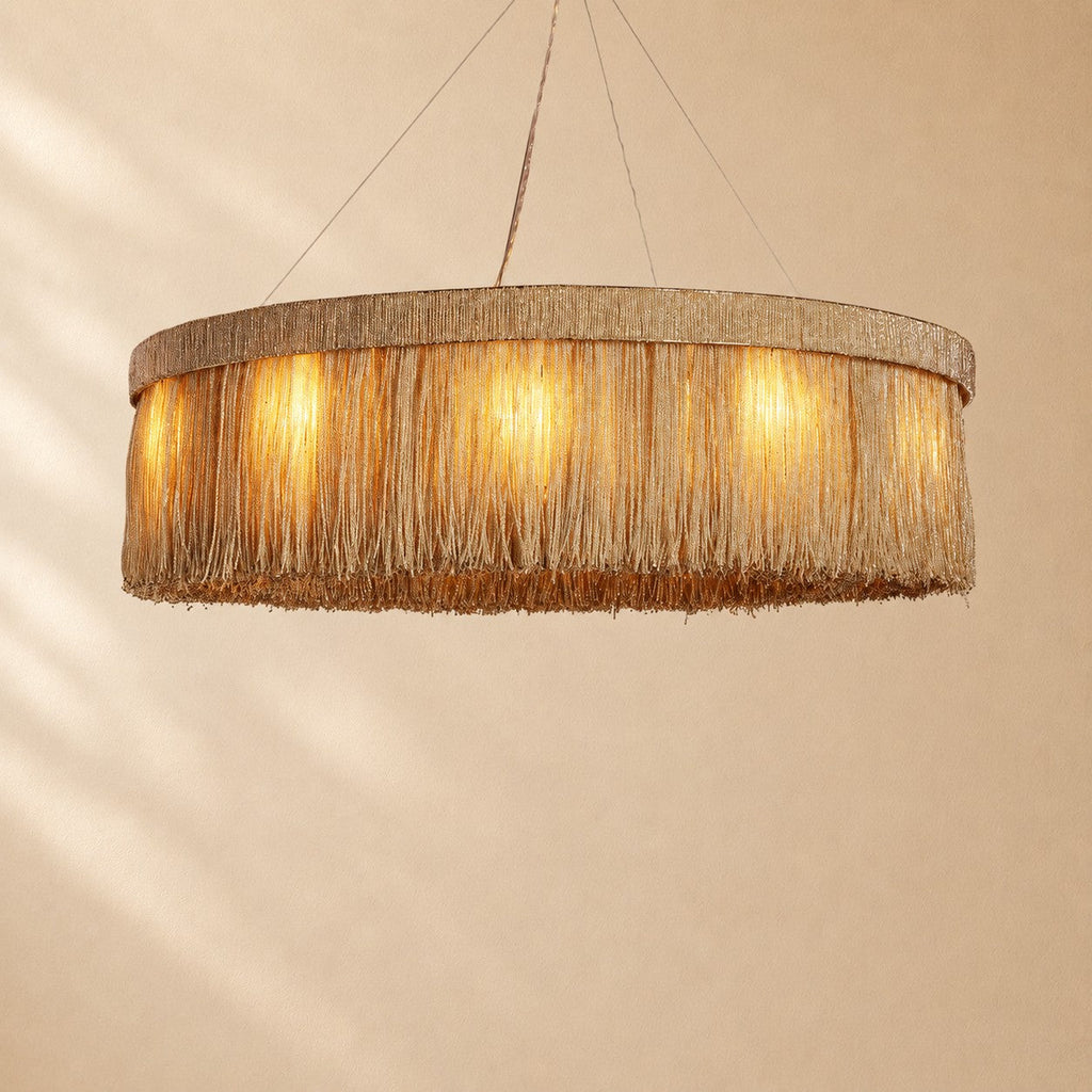 Pater Jute Fringe Round Chandelier