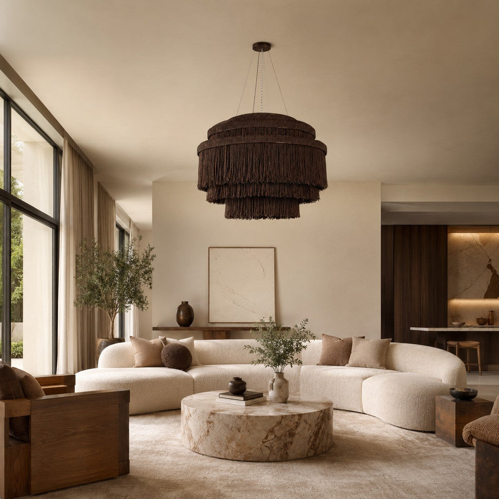 Pater Jute Fringe Tiered Chandelier
