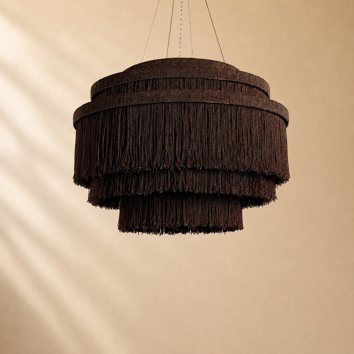 Pater Jute Fringe Tiered Chandelier