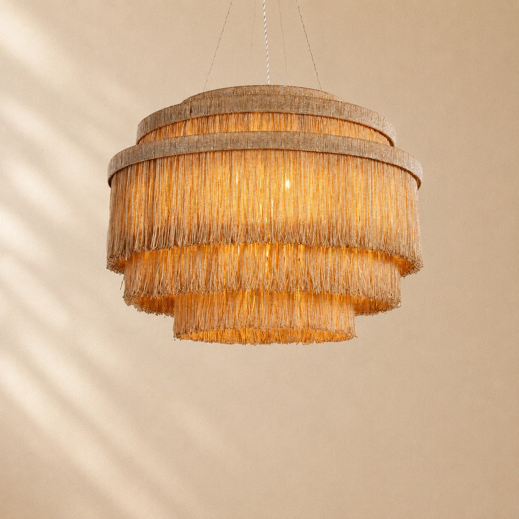 Pater Jute Fringe Tiered Chandelier