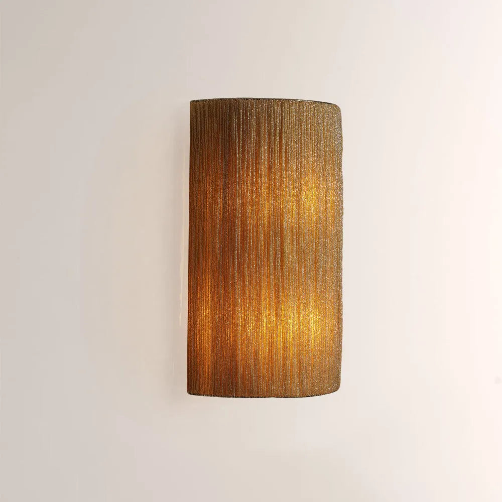 Pater Jute Fringe Beaded Wall Sconce