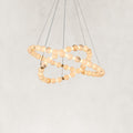 Pearl Double Circle Alabaster Chandelier 32"D