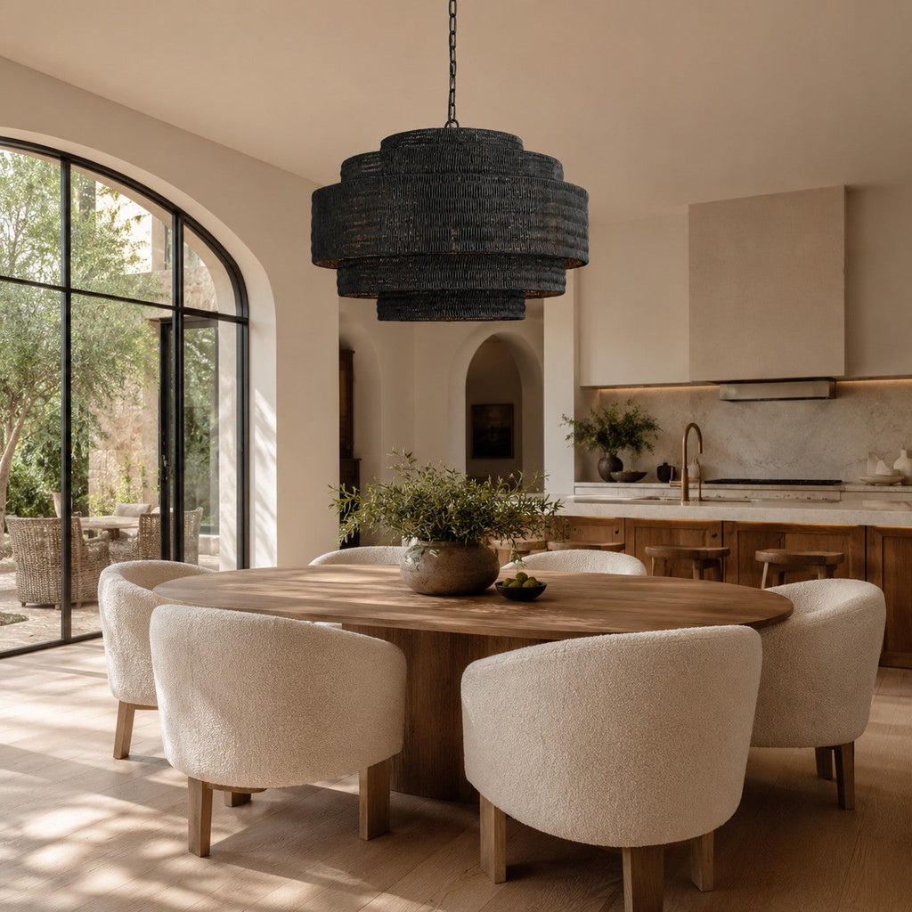 Penn Rattan Chandelier