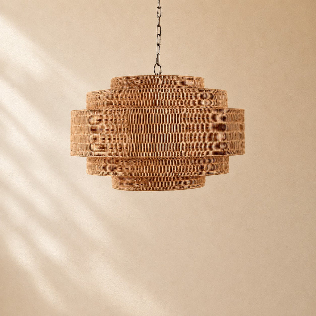 Penn Rattan Chandelier
