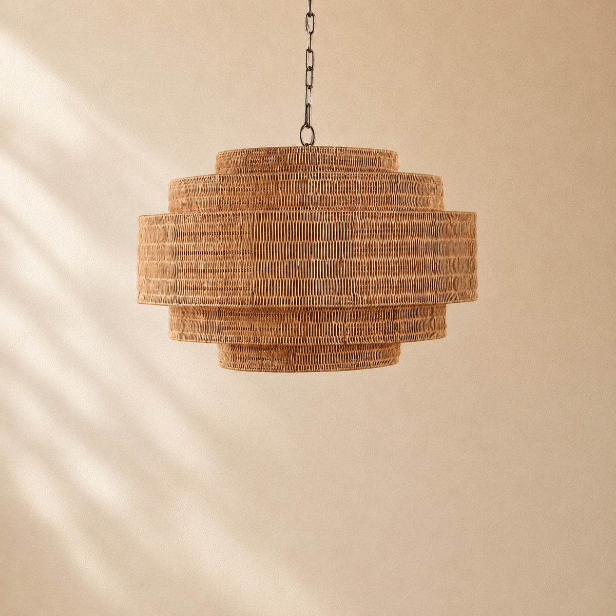 Penn Rattan Chandelier