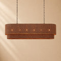 Penn Rattan Linear Chandelier