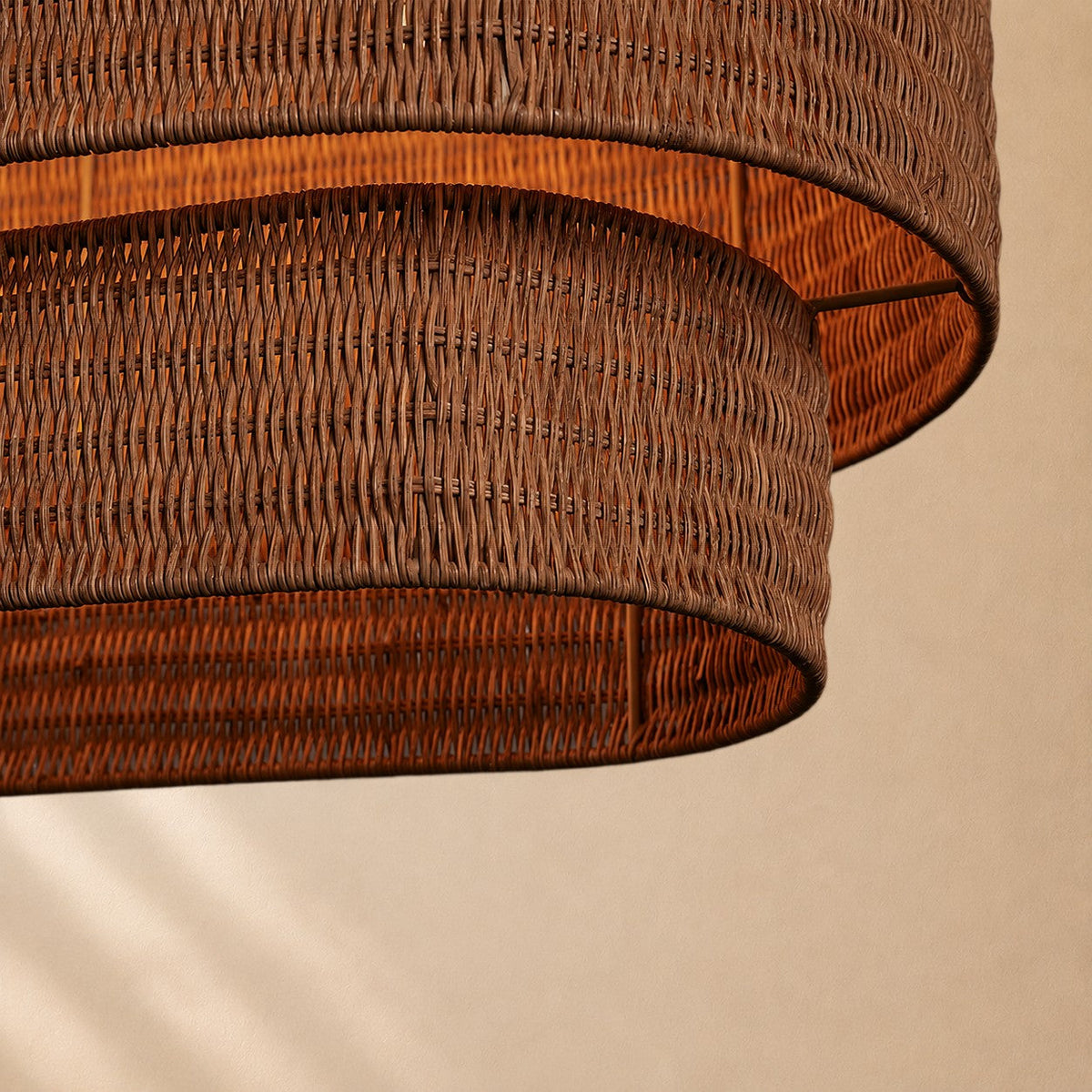 Penn Rattan Linear Chandelier