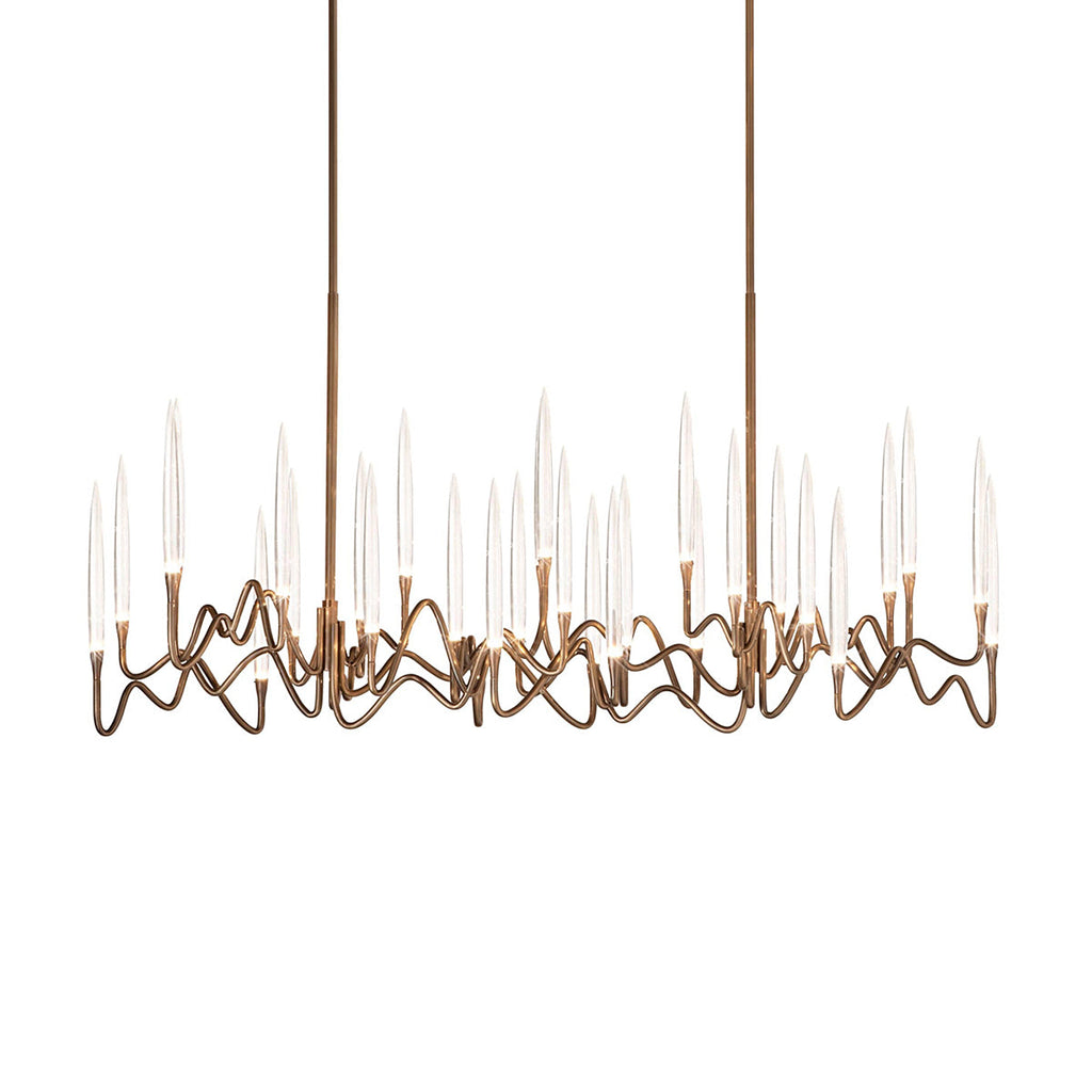 Pezzo Crystal Long Chandelier L78'' 59'' 40''