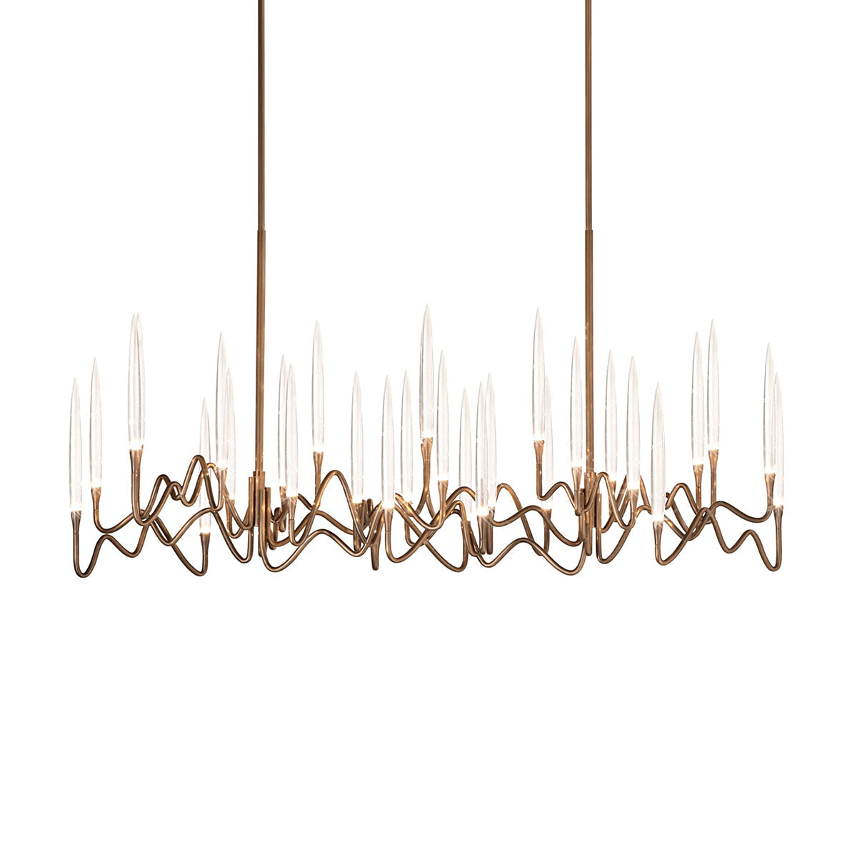 Pezzo Crystal Long Chandelier L78'' 59'' 40''