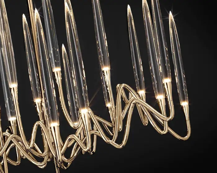 Pezzo Crystal Round Chandelier D33'' 47'' 55''