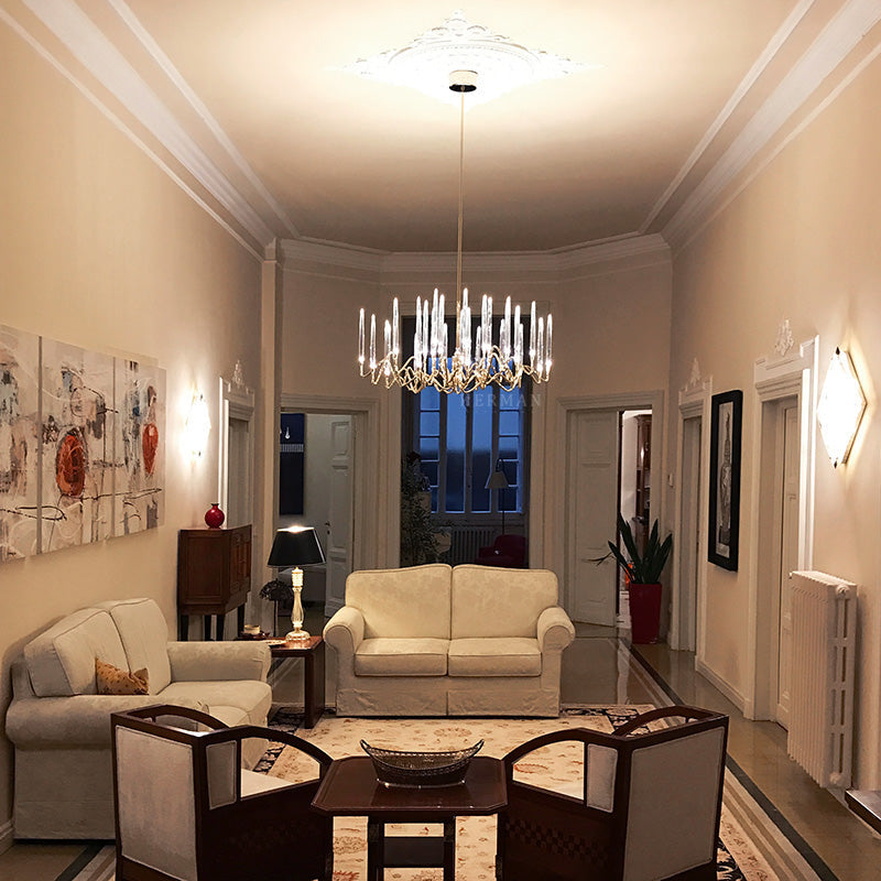 Pezzo Crystal Round Chandelier D33'' 47'' 55''