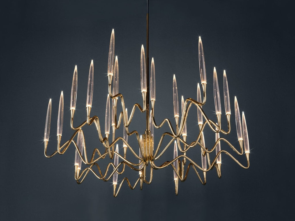Pezzo Crystal Round Chandelier D33'' 47'' 55''