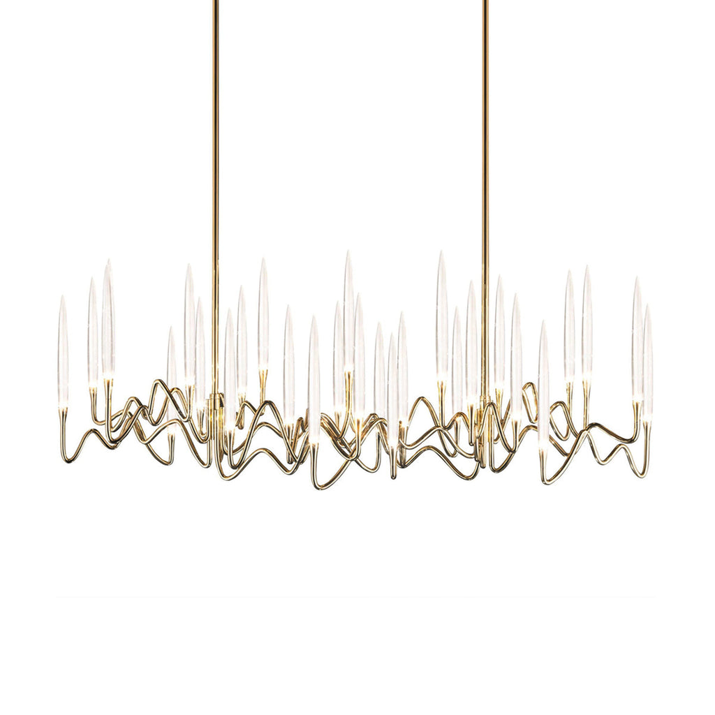 Pezzo Crystal Long Chandelier L78'' 59'' 40''