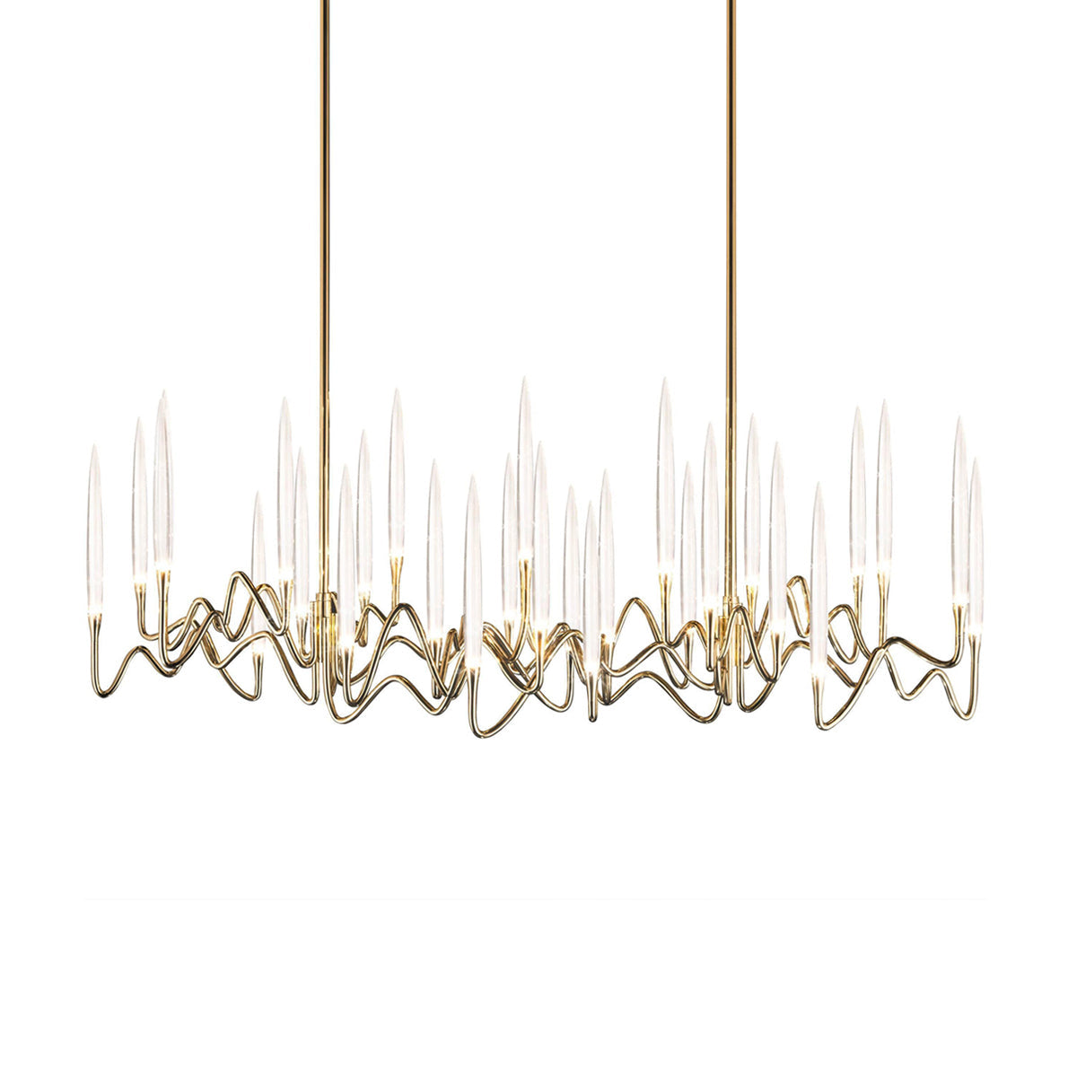 Pezzo Crystal Long Chandelier L78'' 59'' 40''