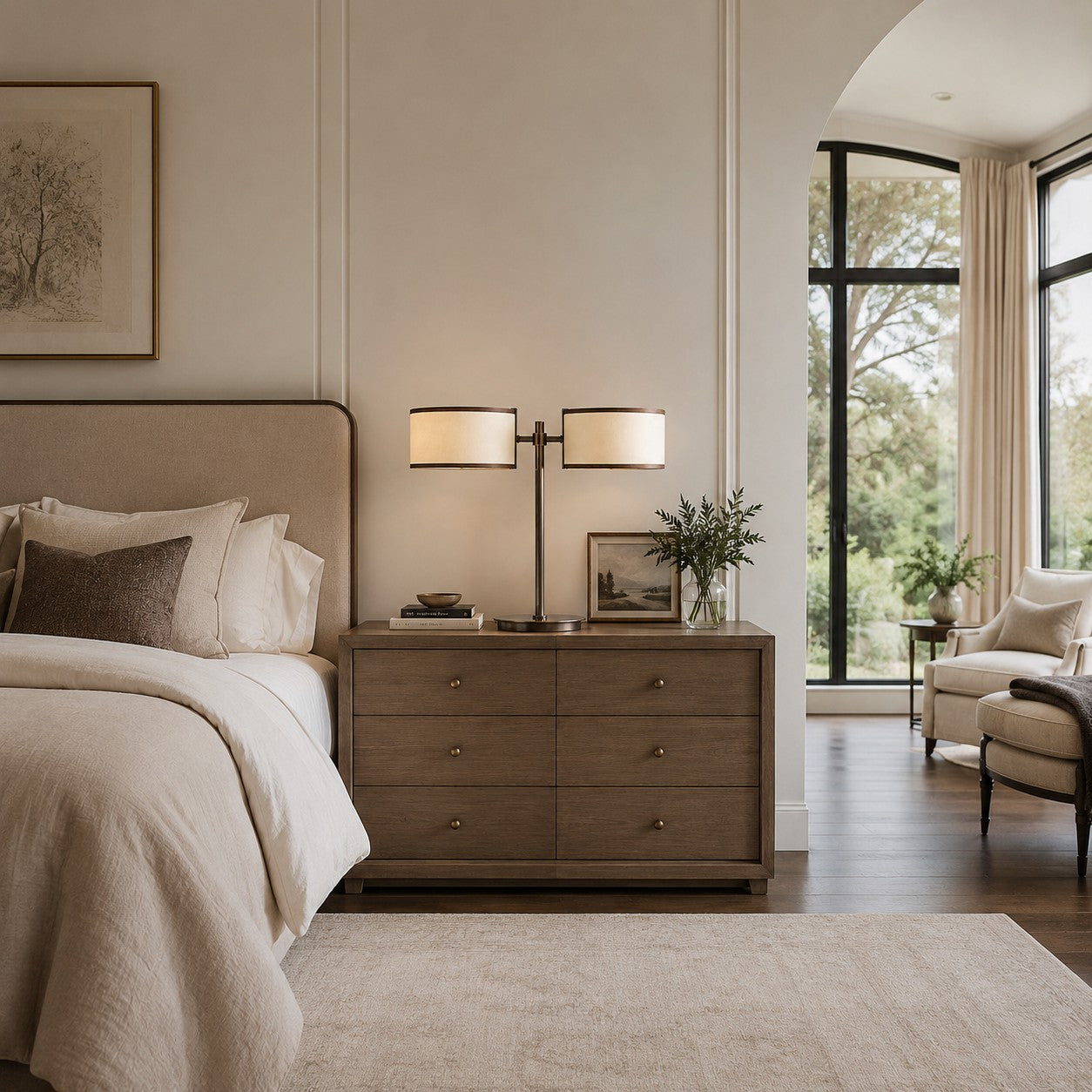 Daphny Dual-Shade Table Lamp