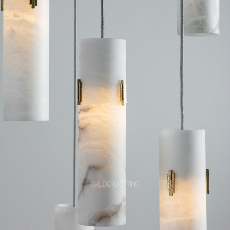 Alabaster Round Cluster Deco Pendant