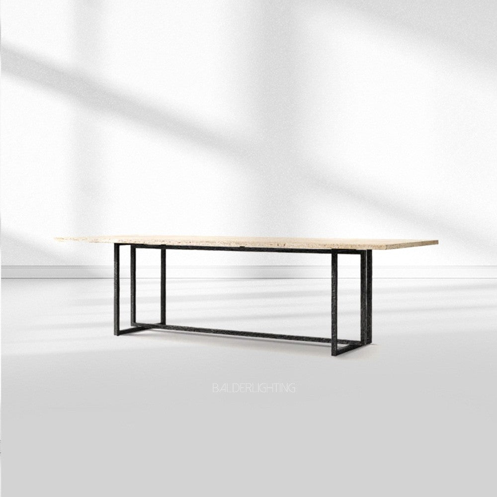 Salvidor Stone Rectangular Dining Table
