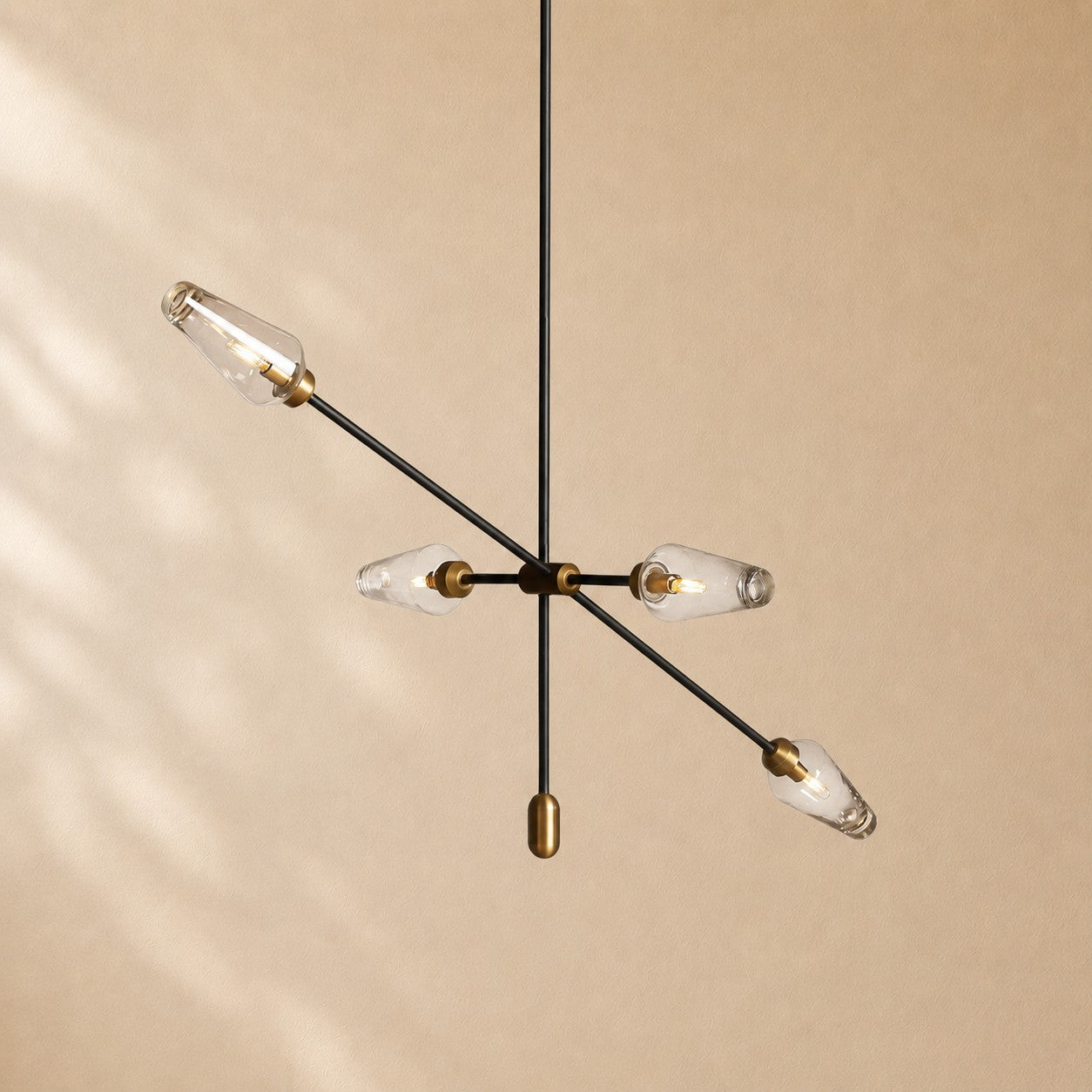 Samue Bronze Glass Chandelier
