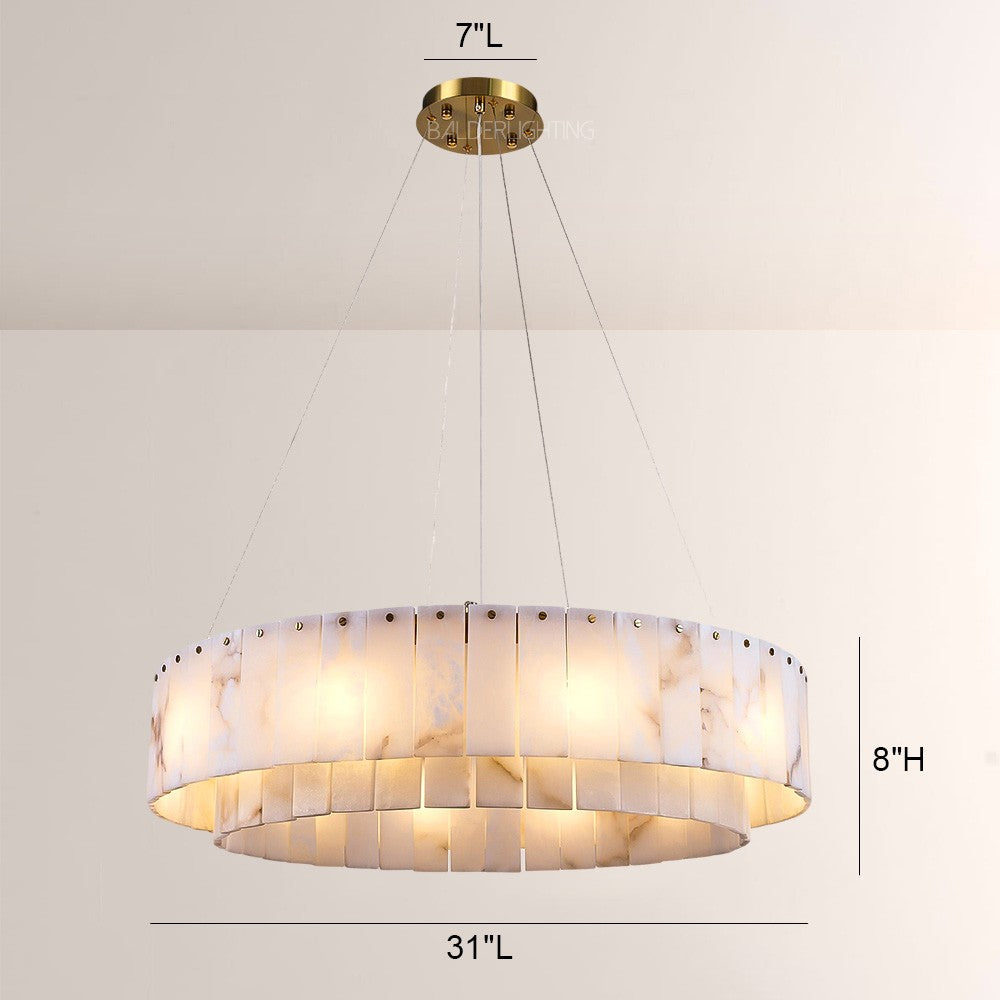 Sawyer Alabaster Round Chandelier