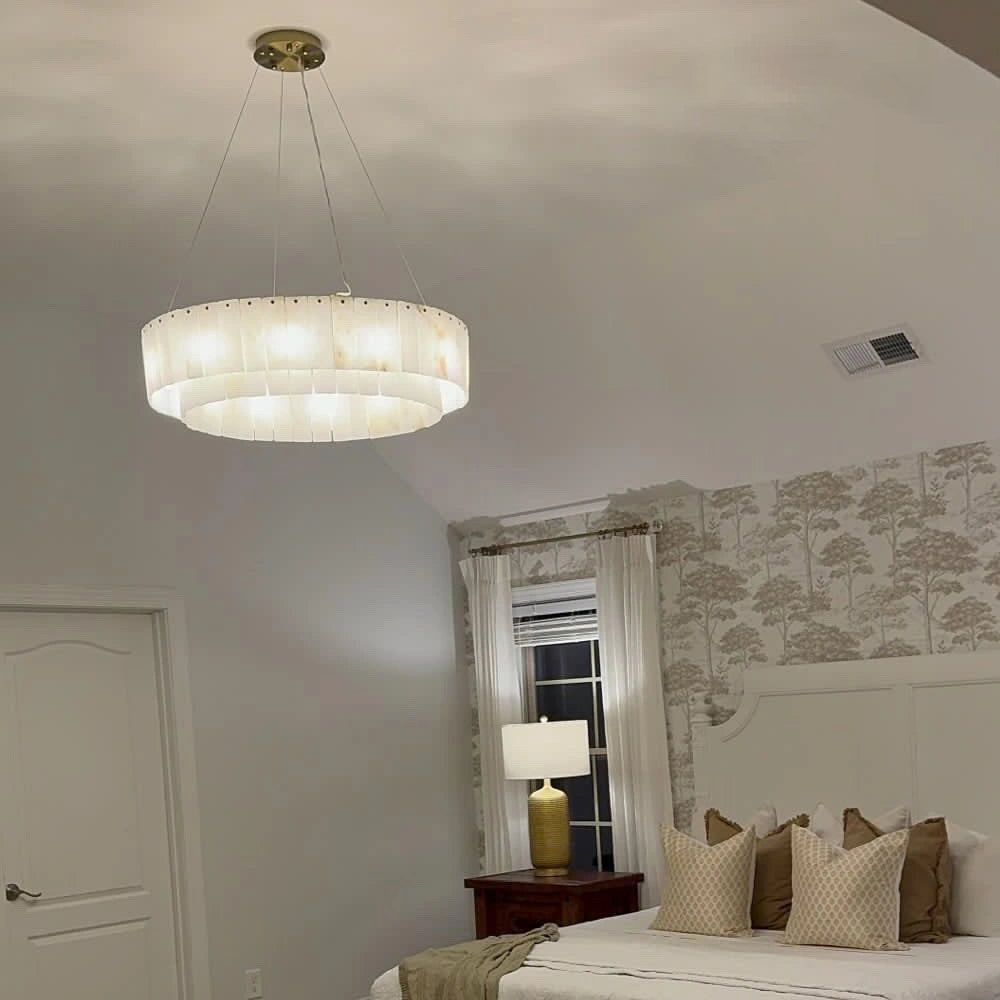 Sawyer Alabaster Round Chandelier