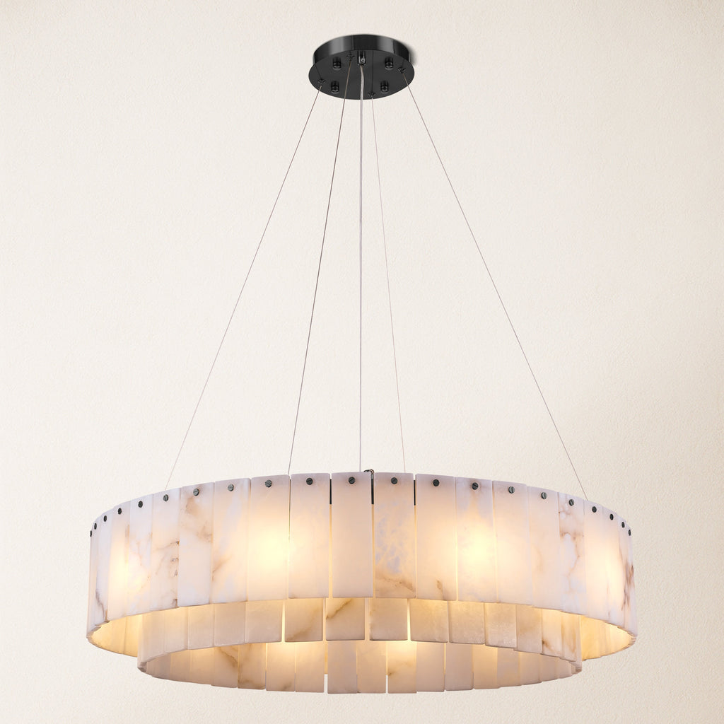 Sawyer Alabaster Round Chandelier
