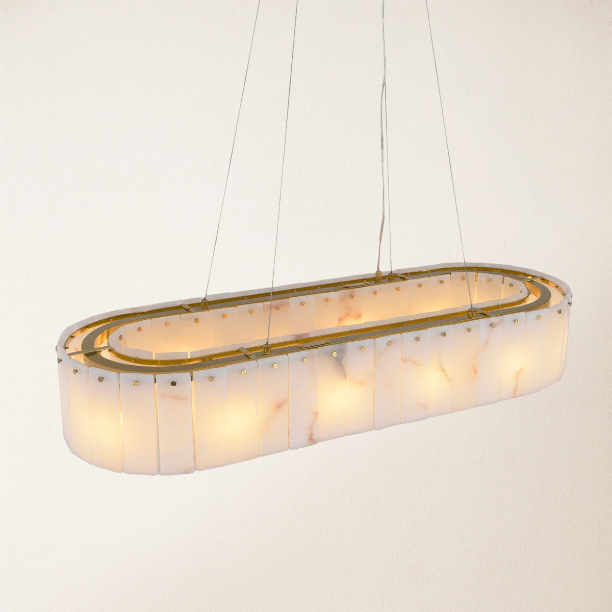 Sawyer Alabaster Rectangle Chandelier