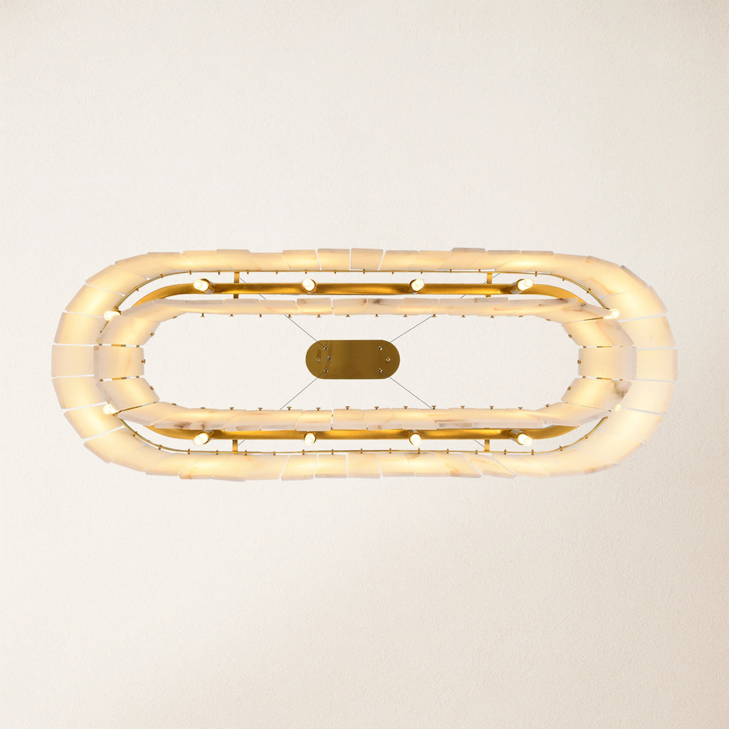 Sawyer Alabaster Rectangle Chandelier