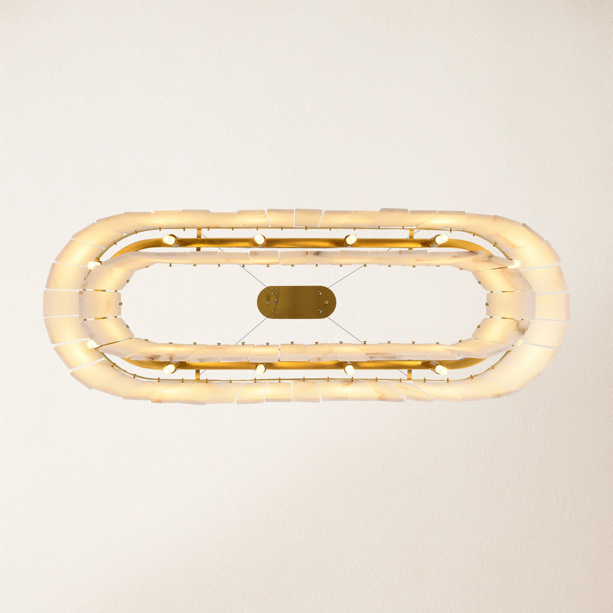 Sawyer Alabaster Rectangle Chandelier