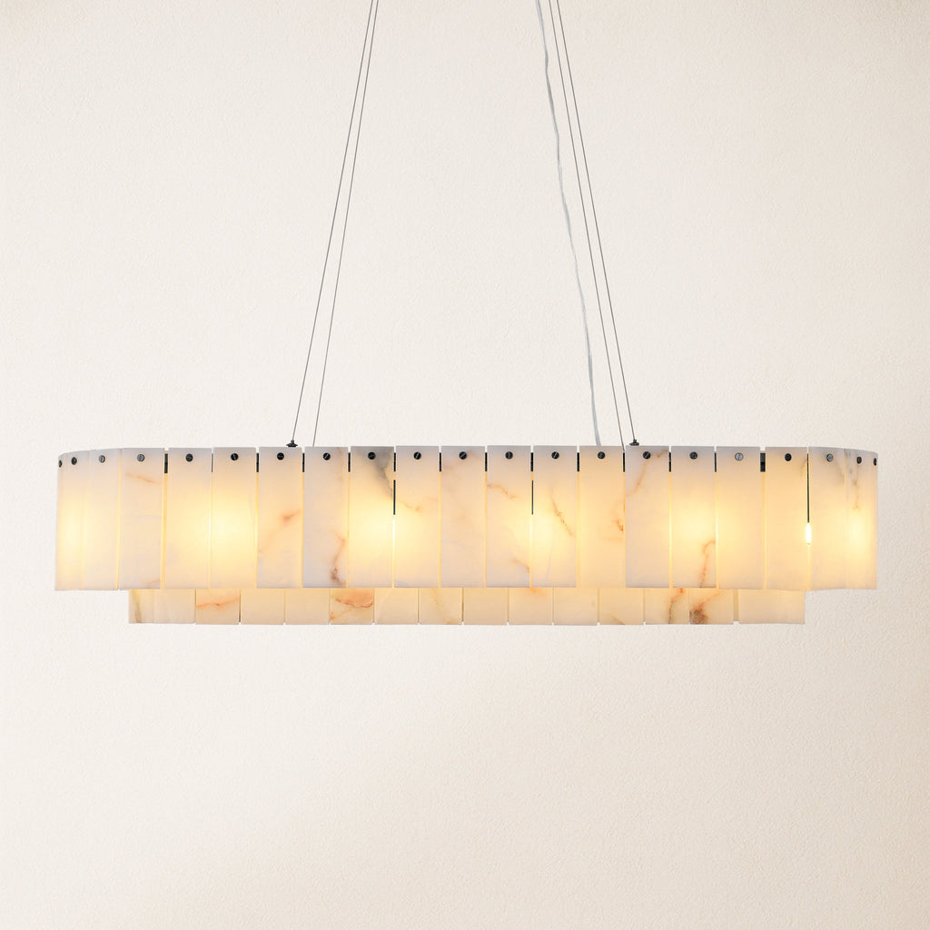 Sawyer Alabaster Rectangle Chandelier