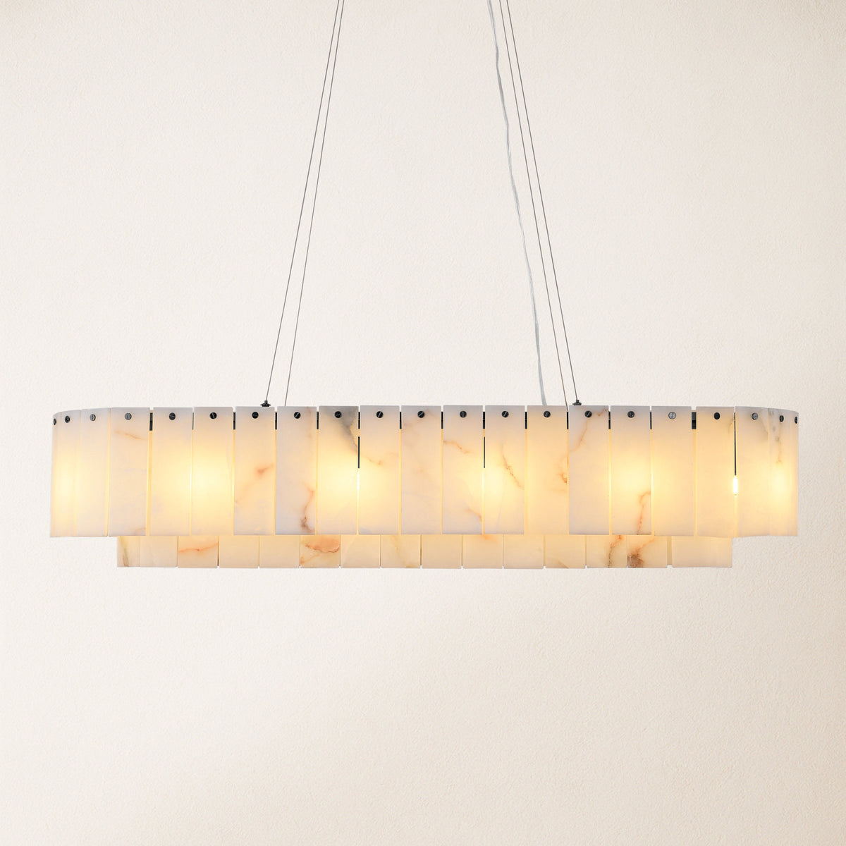 Sawyer Alabaster Rectangle Chandelier