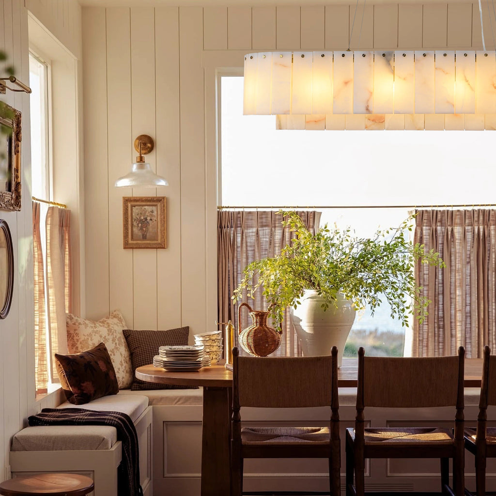 Sawyer Alabaster Rectangle Chandelier