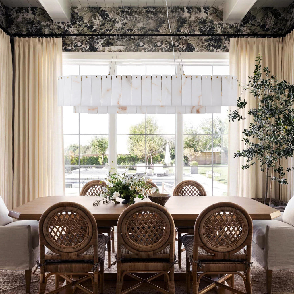 Sawyer Alabaster Rectangle Chandelier