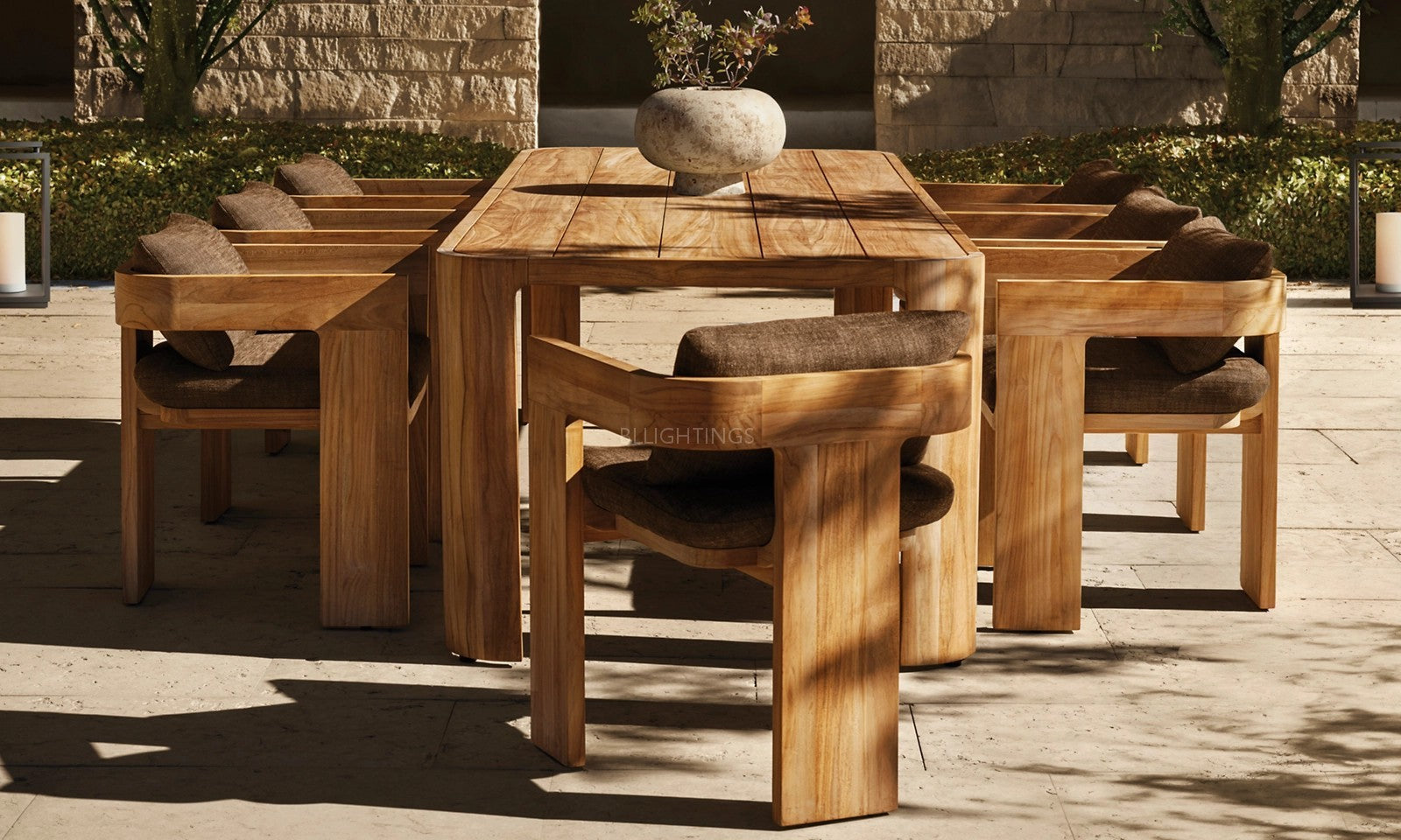 Sedan Teak Rectangular Dining Table
