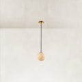 Cove Modern Natural Alabaster Single Globe Pendant Light 6"D