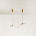 Verve Double Wave Alabaster Tube Pendant Light