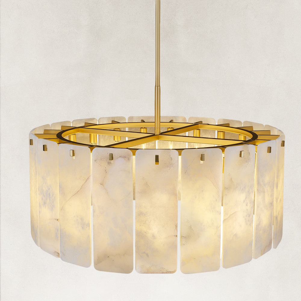 Solara Alabaster Chandelier 36”D