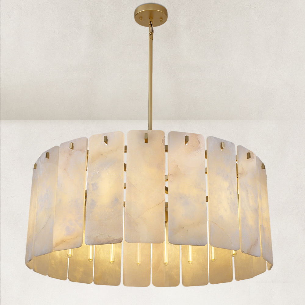 Solara Alabaster Chandelier 36”D