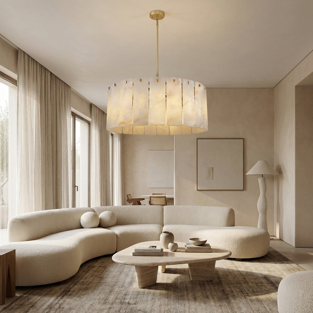 Solara Alabaster Chandelier 36”D