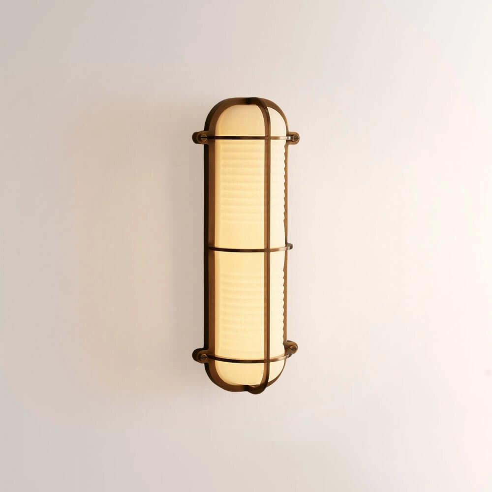 Solara Ribbed Glass Wall Sconce